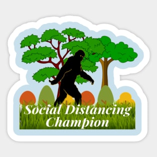 Social Distancing Champion Sticker